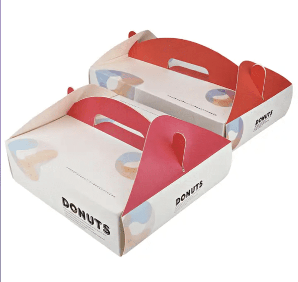 Doughnut boxes with handles