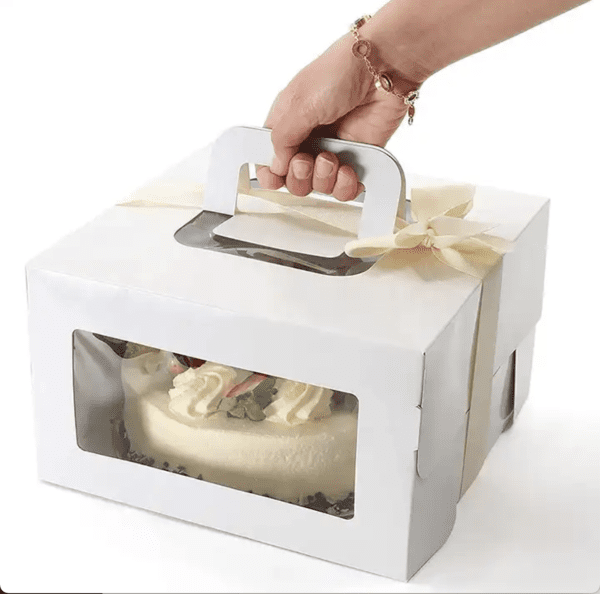 Handle cake box with window